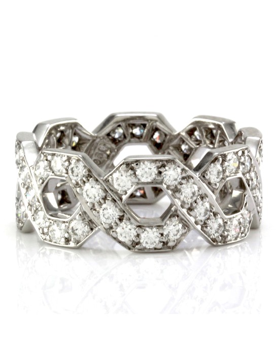 Tiffany & Co. 1.28ctw Diamond Hexagon Eternity Band in Platinum
